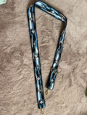 Blau Schwarzes Taschengurt Schultergurt Stoffgurt Louis Vuitton Design 4cm NEU