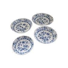 Meissner Porzellan, Zwiebelmuster, 4 Servierschalen rund