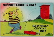 39154597 - Humor Comic Toilettenhaus AK Golf