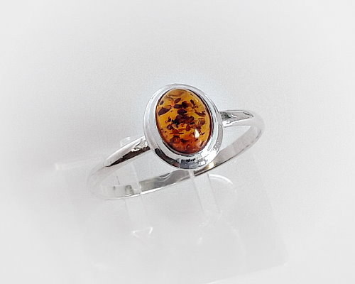 Bernstein ring silber - bernstein, 925