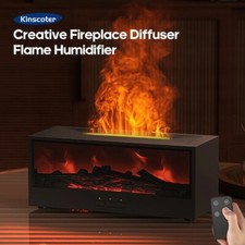 Kamin Aroma Diffusor 150ml LED Flammen Luftbefeuchter Mit Fernbedienung Zuhause