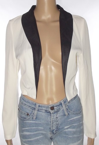 Offene jacke bluse - bluse, weiß