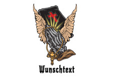 Skull Hände mit Bibel