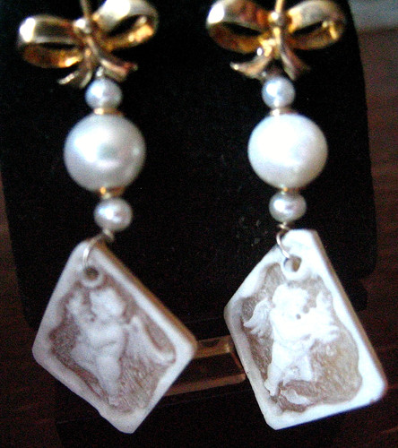 Kamee cameo ohrringe putto - kamee,