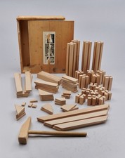 Sehr seltener Holzbaukasten 30er Jahre Bauhaus Ära Architektur Baukasten DRGM