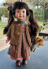 Puppe aus Weichkörper, Kunsthandwerk 42 cm Kleidung/Strick und Stoff lebensecht