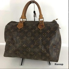 Louis Vuitton Handtasche Monogram Speedy 30 Leder Braun gebraucht