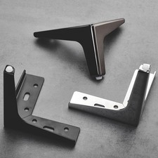 Möbelfuß Möbelbein Schrankfuß Vitrinenfuß Sofafuß H:100-150 mm Stahlfuß SOTECH