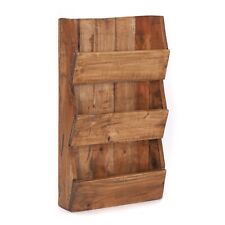 HOLZ ZEITUNGSREGAL NEWS 60 | 60x38x11cm (HxBxT), Recyclingholz | Wandregal     