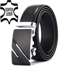 ✅Büffel Leder Herren Gürtel Automatik Schnalle Vollleder XXL Breit Belt Jeans✅
