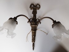 2 armige Wandlampe Messing