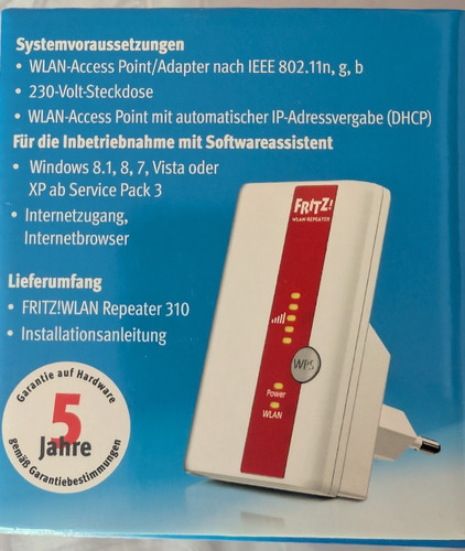 Avm fritz wlan repeater 310 - repeater,