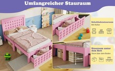 Holzbett 90x190cm Rosa