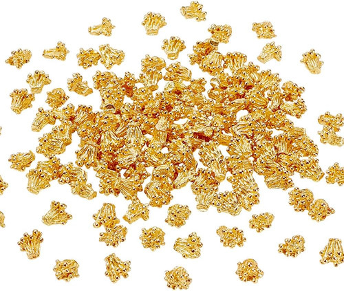 120 stück gold blume perlen - stück,