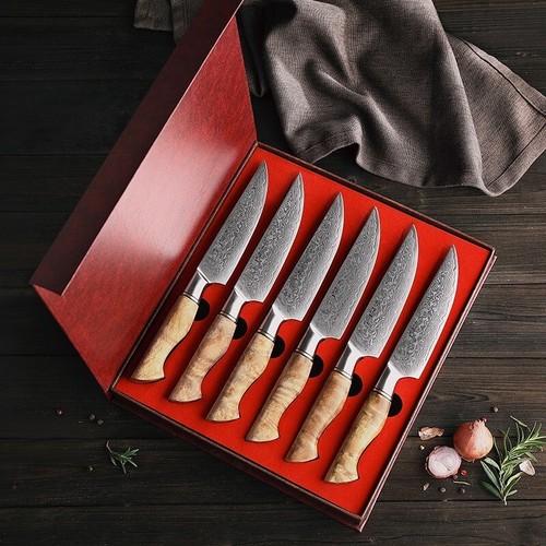 Damastmesser steakmesser set - damastmesser,,