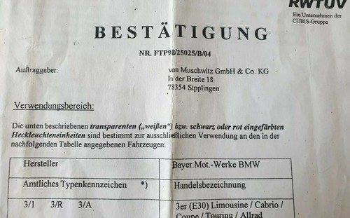 Bmw e30 rücklichter - bmw,