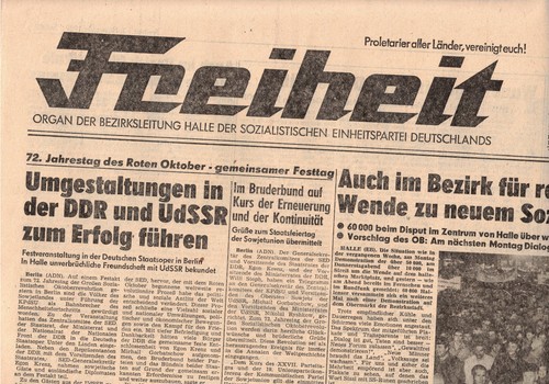 Ddr zeitung freiheit halle - freiheit,