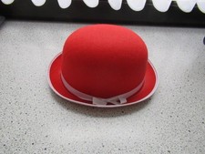 Faschingshut/Karneval Hut/ Melone rot Kopfweite bis 58 cm