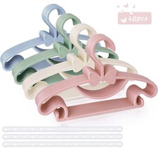 Baby Kleiderbügel Kunststoff Bunt Kinderzimmer-Kleiderbügel Rutschfest 40 Stück