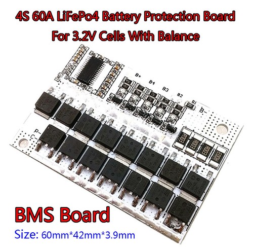 12v 60a balance bms - 4s, w/balance