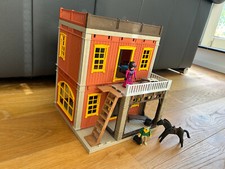playmobil Western 6280 3787 Saloon Hotel Haus mit Balkon und Figuren - Unikat