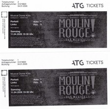 2 Musical Karten Ticket -