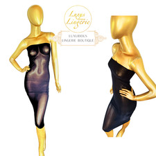 FATAL SHEER DRESS by Wolford S Small black schwarz Transarent Schlauchkleid