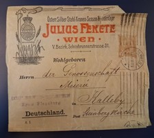 Brief gelaufen gestempelt Meierei Schleswig Flensburg Kalleby Holstein Wien 