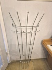 80er Vintage-Wandgarderobe aus vernickeltem Stahl. 