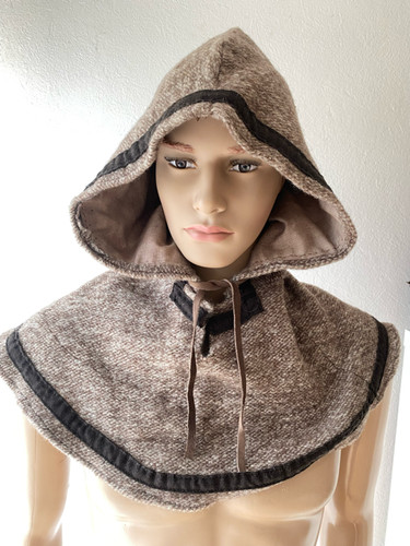 Braune woll gugel kaputze - braune,