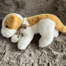 Ty Hund weiß Braun, mit Beanie Füßen