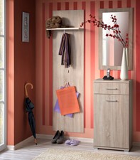 Flurgarderobe Garderoben Schuhschrank Wandpaneel JAKOB mit Spiegel