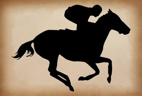 Dekoschild reiter rennpferd - dekoschild,
