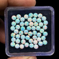 15 Stück Australian Opal 3.5mm Rund Cabochon AAA Qualität Künstlicher Edelsteine