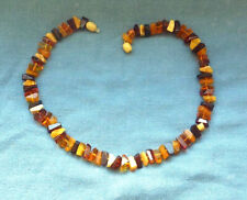 Bernstein Bernsteinkette 44 cm Naturbernstein geschliffen - Nuggets multicolor