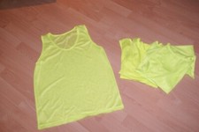 5 Fußball Leibchen, neongelb 3 x S/2 x XXL