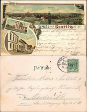 Göritz (Oder) Górzyca , Gasthaus, Bahnhof b Küstrin Frankfurt 	SłubiceC1899