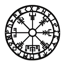 Viking Kompass Wanddeko Metall