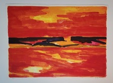 Bernd Zimmer original FarbLithografie "Namibia" signiert nummeriert 109/120