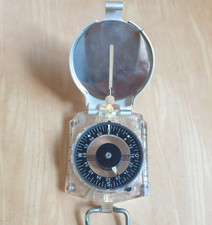sehr früher Busch Kompass 1956, Marschkompass, klar Kunststoff, Bundeswehr