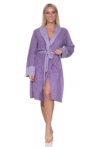 Damen frottee bademantel - frottee,