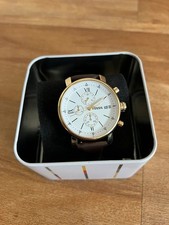 Fossil Heeren Armbanduhr Edelstahl Leder Braun BQ1009 5ATM