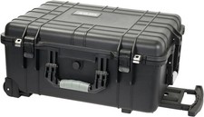 HMF Outdoor-Trolley Fotokoffer mit Rasterschaumstoff Schwarz  58,5 x 45 x 27,5cm