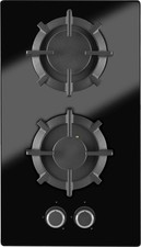 Oranier GKH335 Gaskochfeld 2-flammig 33cm Schwarz Glas Einbau autark