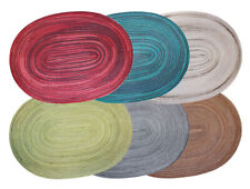 Bast Platzset oval ca. 35x50 cm waschbar Tischset Untersetzer 6 Farben meliert 