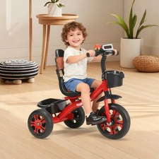 OYAJIA® Dreirad 2-in-1 Kinderdreirad Kinder Lenkstange Fahrrad Baby Kinderwagen