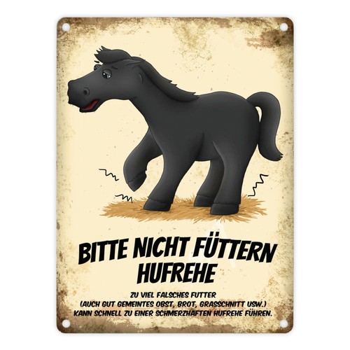 Metallschild mit schwarzes
