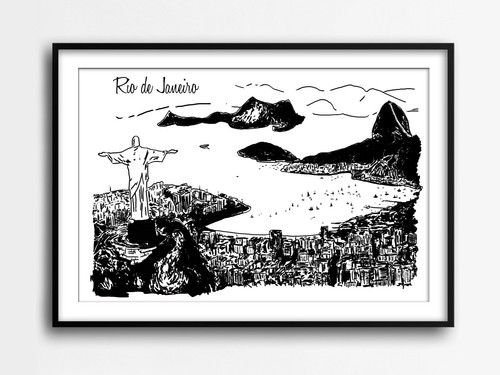 Rio janeiro sketch travel - rio,