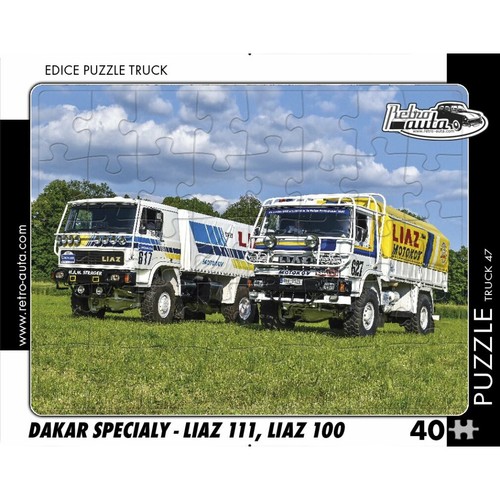 Retro auta puzzle truck - retro-auta,