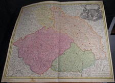 Landkarte Böhmen, Schlesien